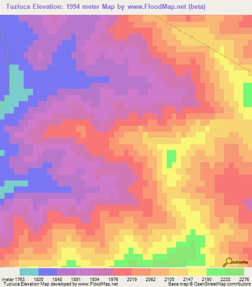 Tuzluca,Turkey Elevation Map