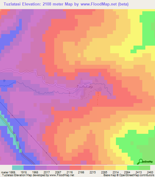 Tuzlatasi,Turkey Elevation Map