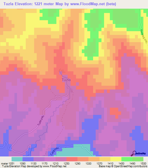 Tuzla,Turkey Elevation Map