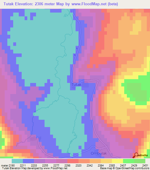 Tutak,Turkey Elevation Map