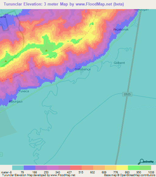 Turunclar,Turkey Elevation Map