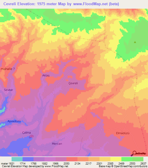 Cevreli,Turkey Elevation Map