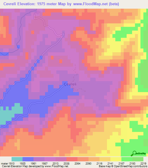 Cevreli,Turkey Elevation Map