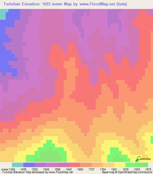 Turluhan,Turkey Elevation Map