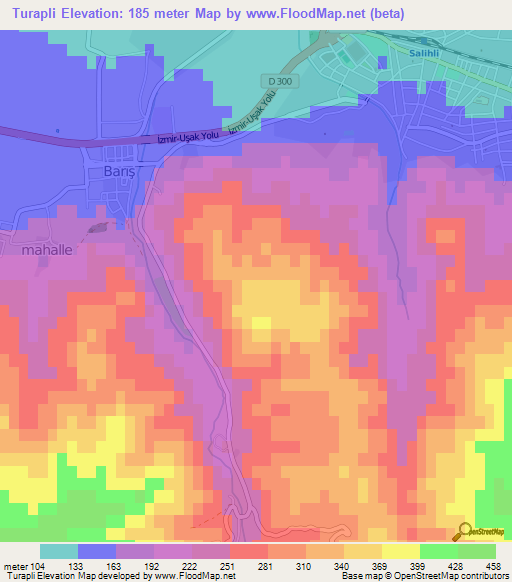 Turapli,Turkey Elevation Map