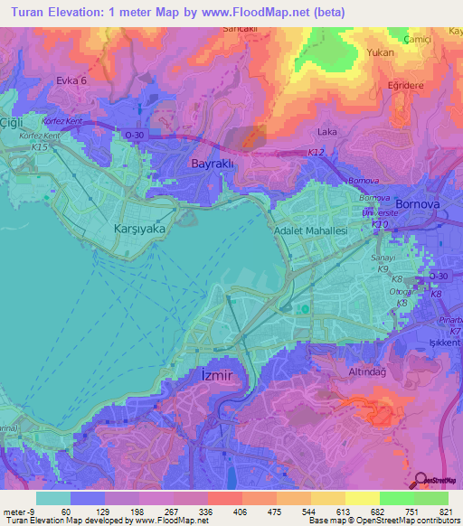 Turan,Turkey Elevation Map