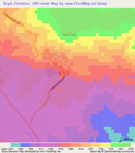 Boylu,Turkey Elevation Map