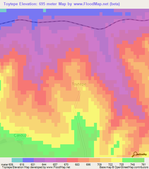 Toytepe,Turkey Elevation Map