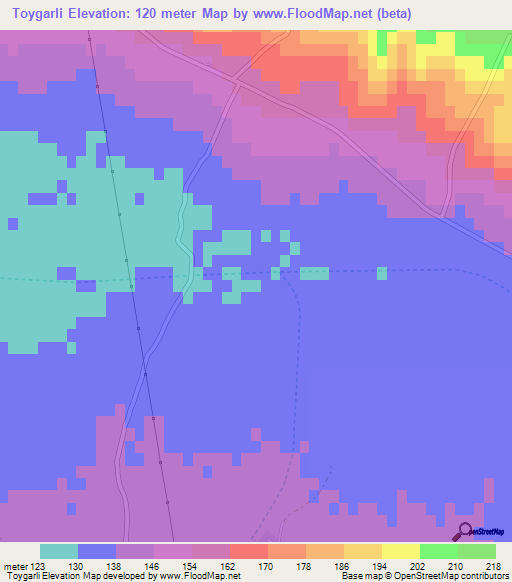 Toygarli,Turkey Elevation Map