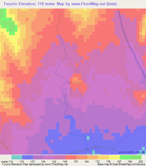 Turuclu,Turkey Elevation Map