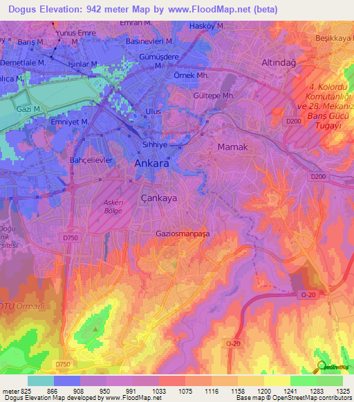 Dogus,Turkey Elevation Map