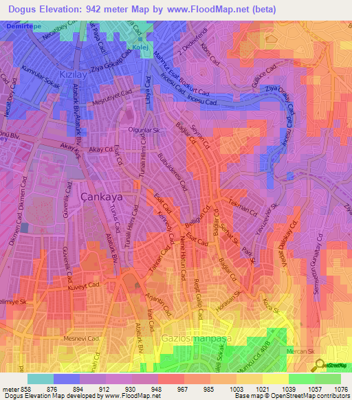 Dogus,Turkey Elevation Map