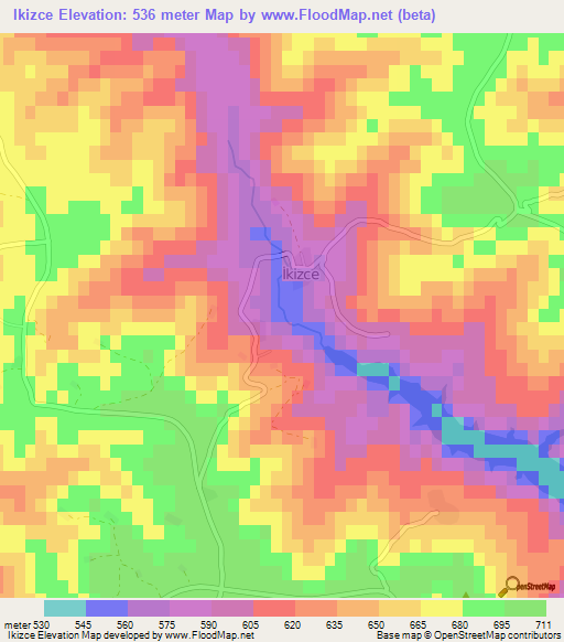 Ikizce,Turkey Elevation Map