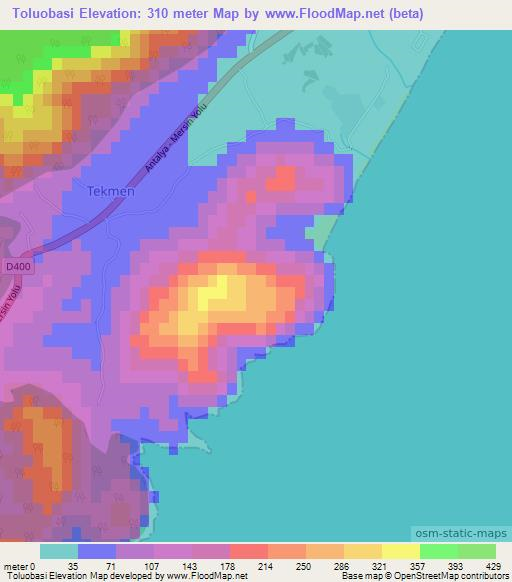 Toluobasi,Turkey Elevation Map