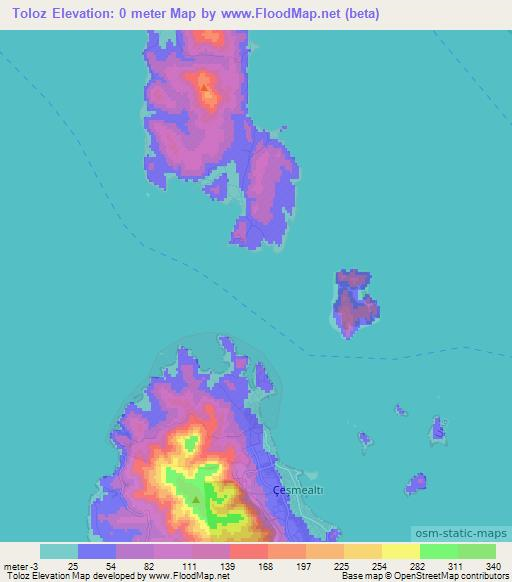 Toloz,Turkey Elevation Map