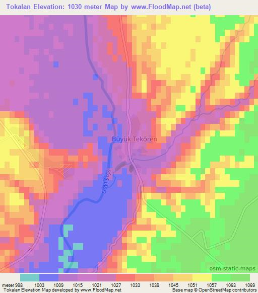 Tokalan,Turkey Elevation Map