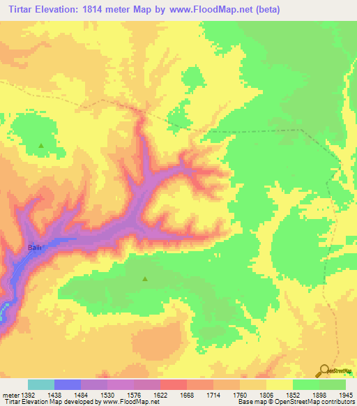 Tirtar,Turkey Elevation Map