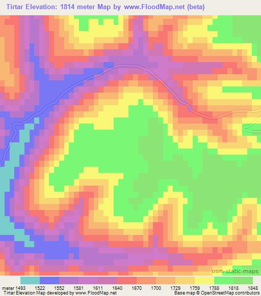 Tirtar,Turkey Elevation Map