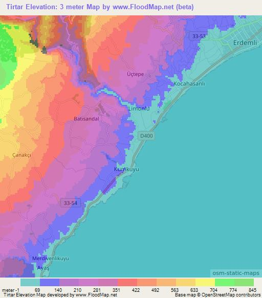 Tirtar,Turkey Elevation Map