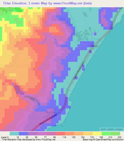 Tirtar,Turkey Elevation Map