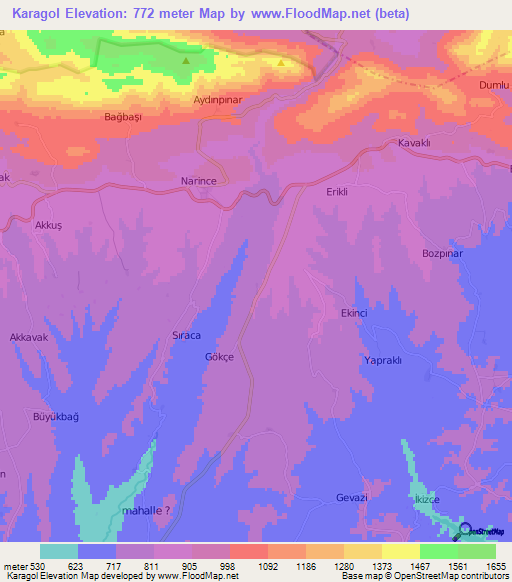 Karagol,Turkey Elevation Map