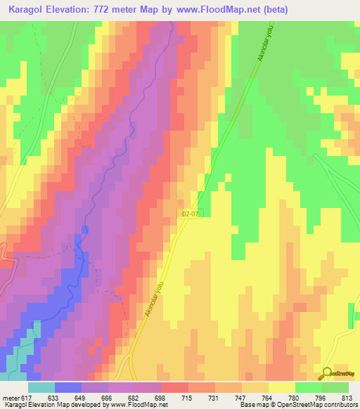 Karagol,Turkey Elevation Map