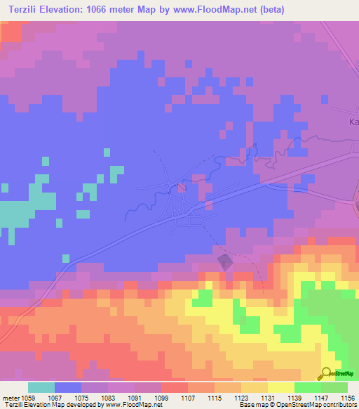 Terzili,Turkey Elevation Map