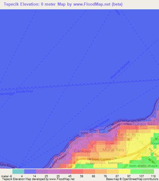 Tepecik,Turkey Elevation Map