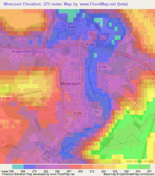 Mirecourt,France Elevation Map