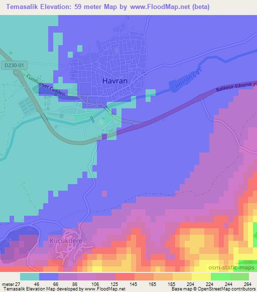 Temasalik,Turkey Elevation Map