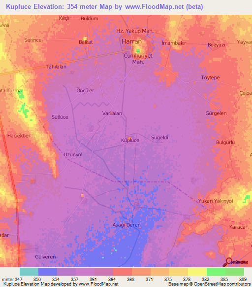 Kupluce,Turkey Elevation Map