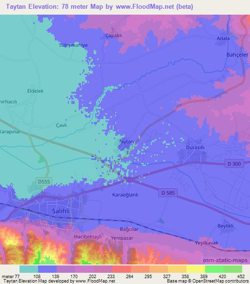 Taytan,Turkey Elevation Map