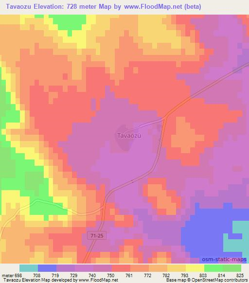 Tavaozu,Turkey Elevation Map