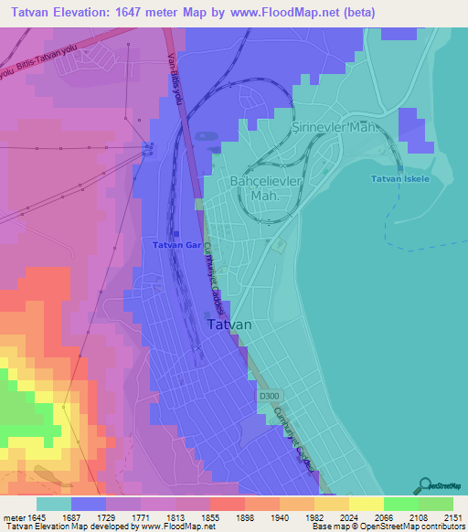 Tatvan,Turkey Elevation Map