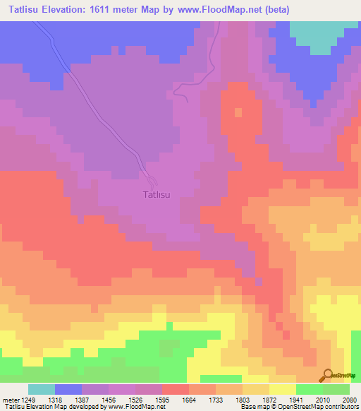 Tatlisu,Turkey Elevation Map