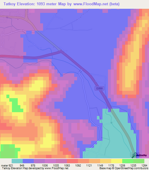 Tatkoy,Turkey Elevation Map