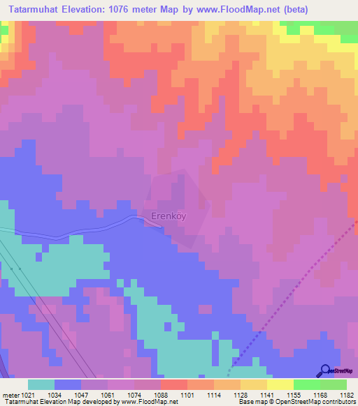 Tatarmuhat,Turkey Elevation Map