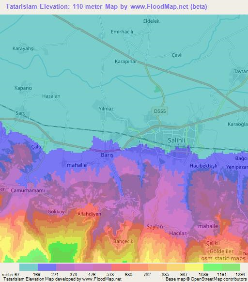 Tatarislam,Turkey Elevation Map