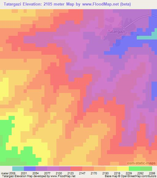 Tatargazi,Turkey Elevation Map