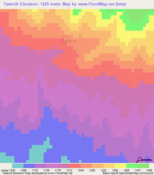 Tatarcik,Turkey Elevation Map