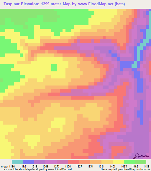 Taspinar,Turkey Elevation Map