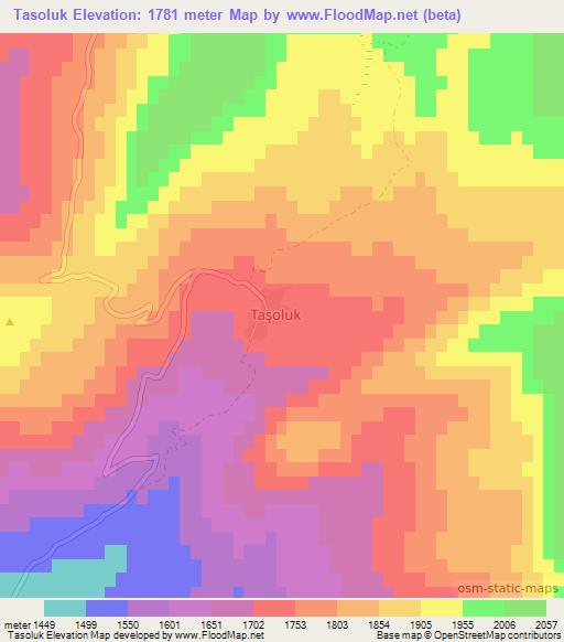 Tasoluk,Turkey Elevation Map