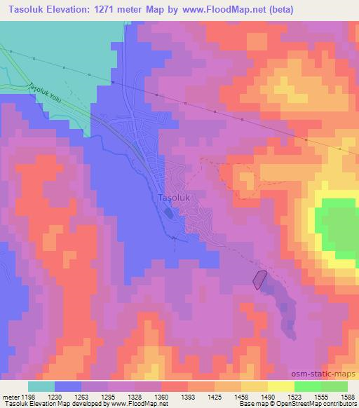 Tasoluk,Turkey Elevation Map