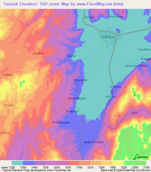 Tasoluk,Turkey Elevation Map