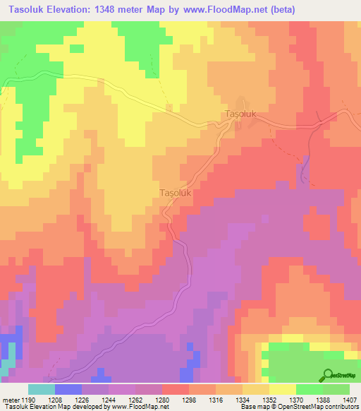 Tasoluk,Turkey Elevation Map