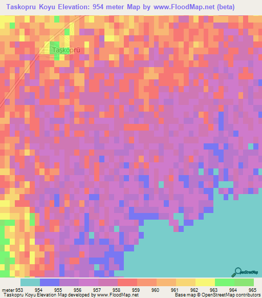 Taskopru Koyu,Turkey Elevation Map