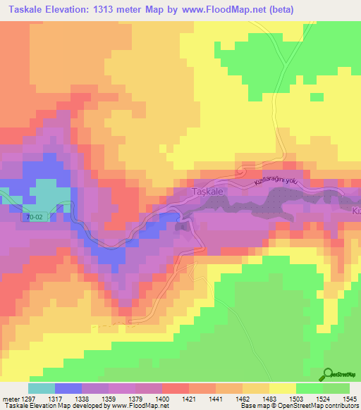 Taskale,Turkey Elevation Map