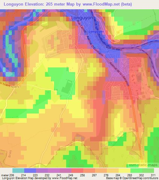 Longuyon,France Elevation Map