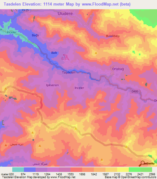 Tasdelen,Turkey Elevation Map