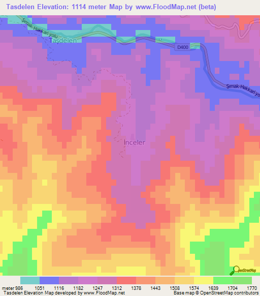 Tasdelen,Turkey Elevation Map